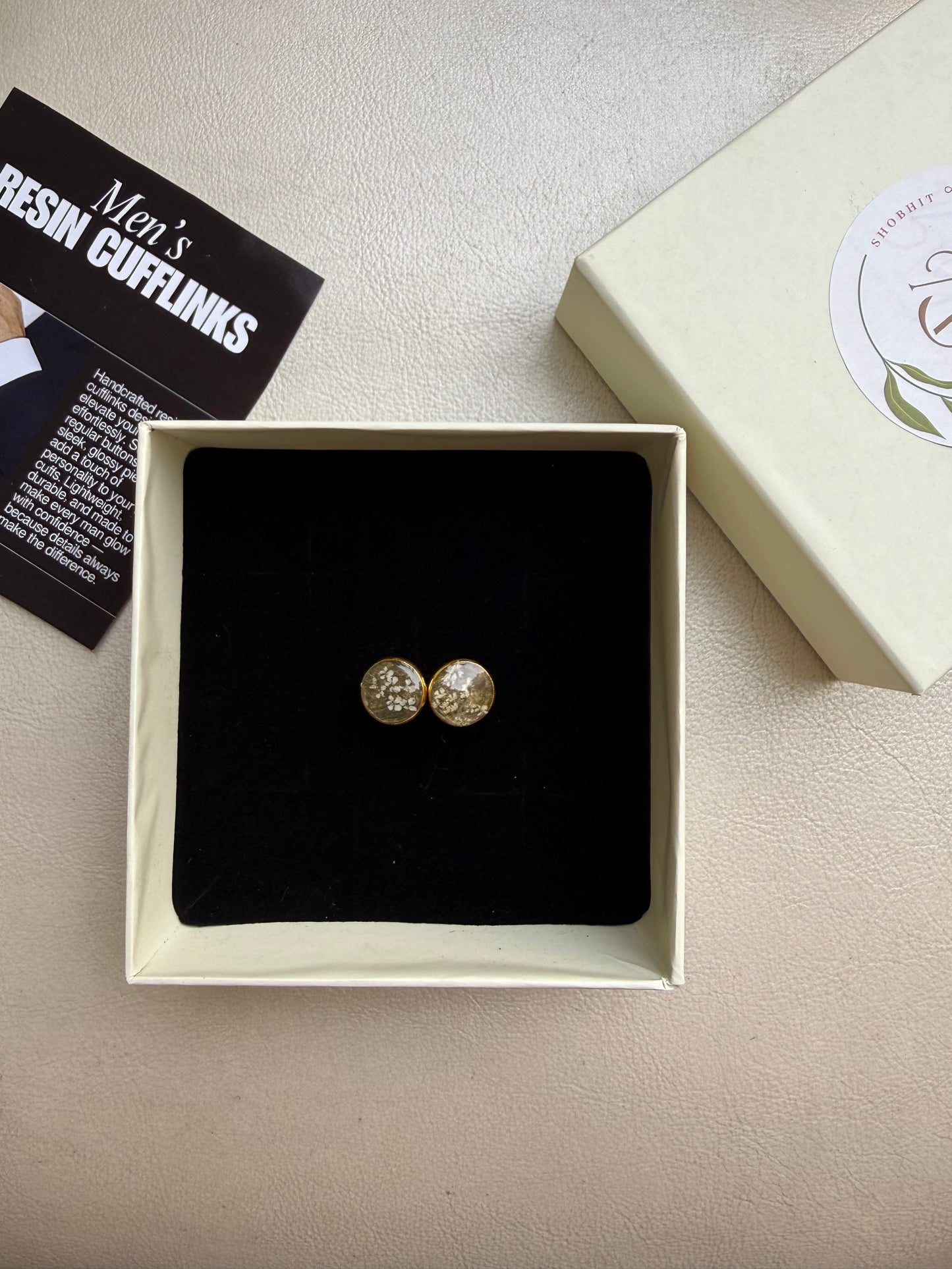 Crimson cufflinks