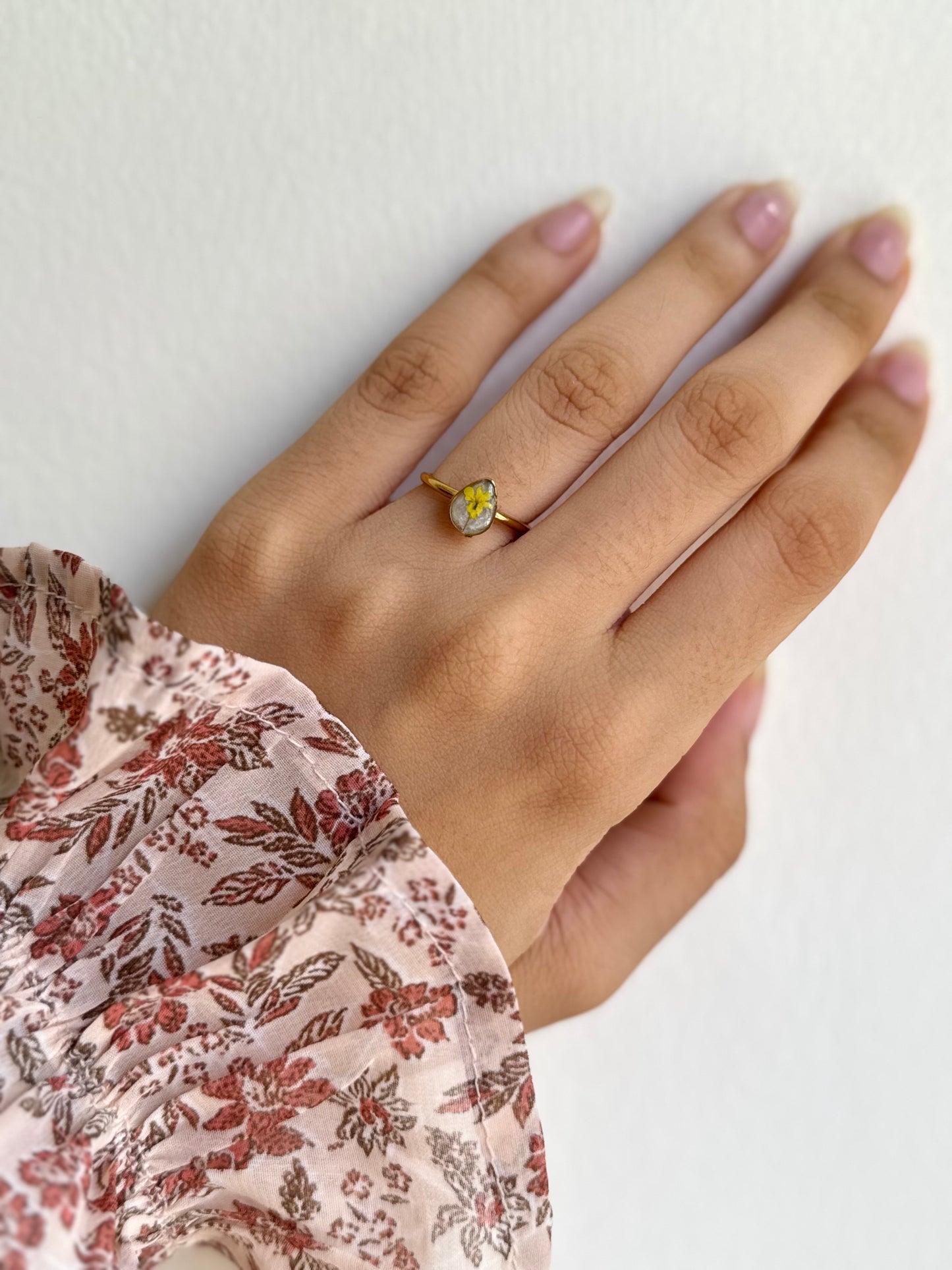 Yellow dainty ring