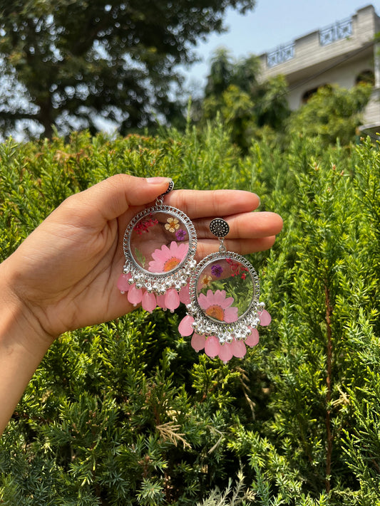 Pastel petal jhumkas