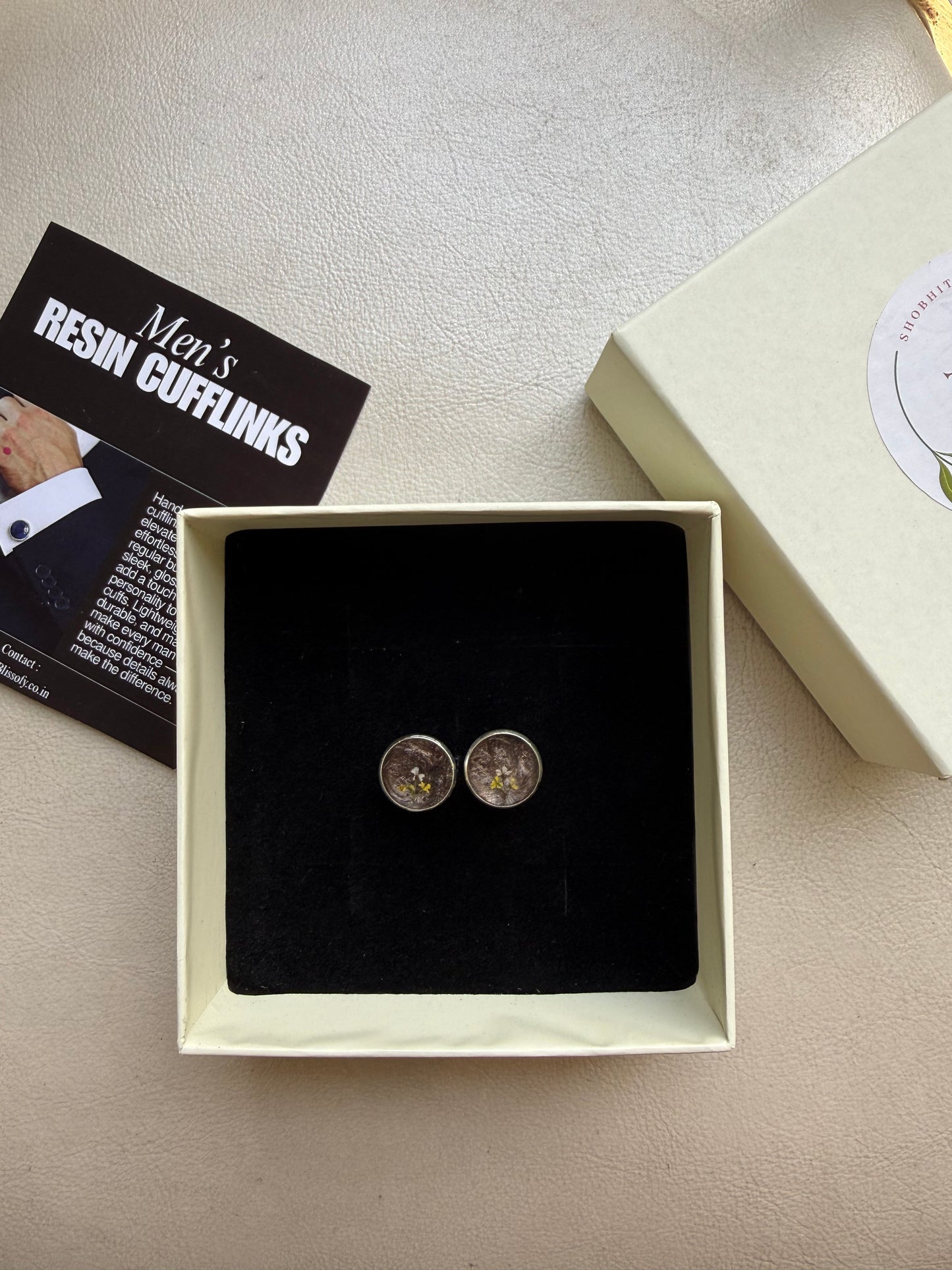 Dusky bloom cufflink