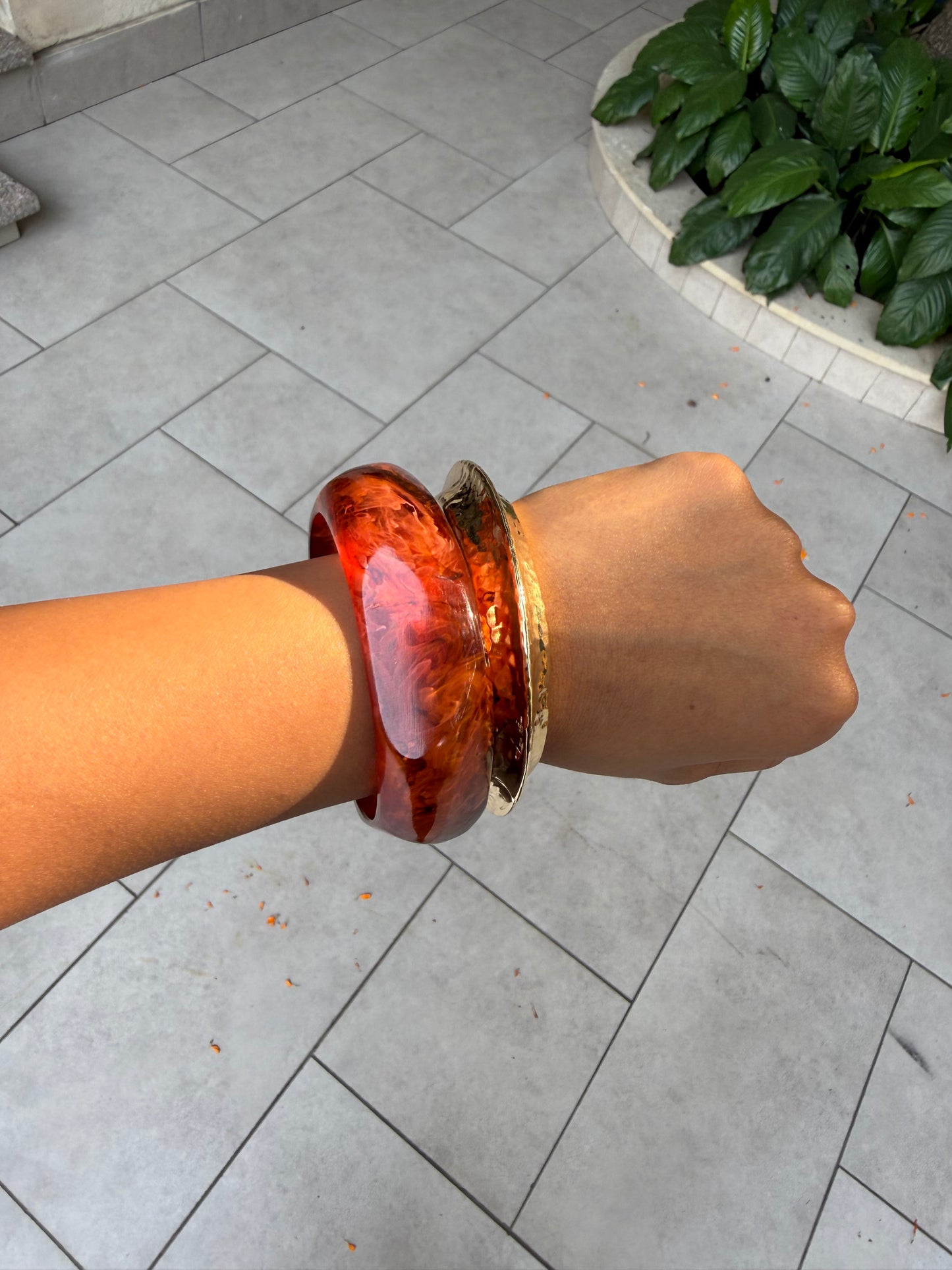 Resin bangle stack