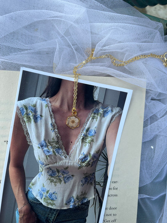 Minimalist  hexagon pendant