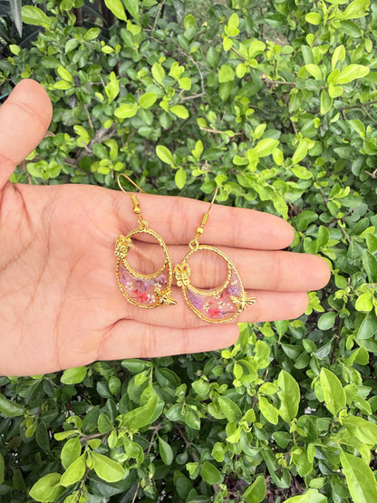 Soft petal earrings