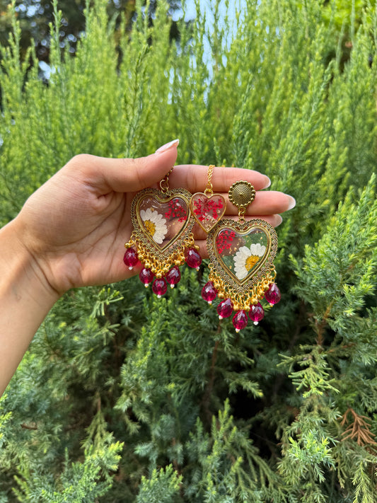 Heart Jhumka & necklace set