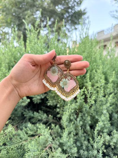 Elegant garden jhumkas