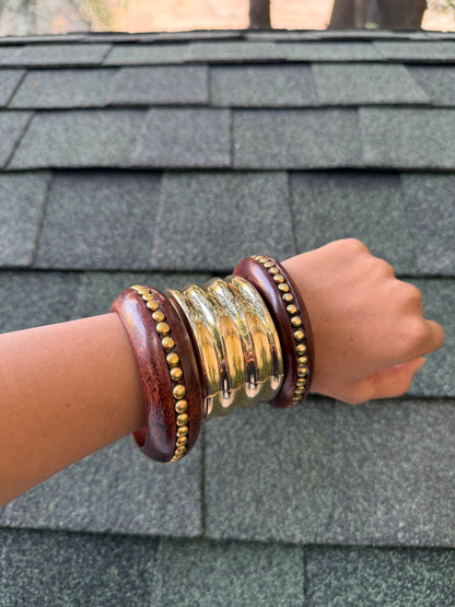 Wooden bangle stack