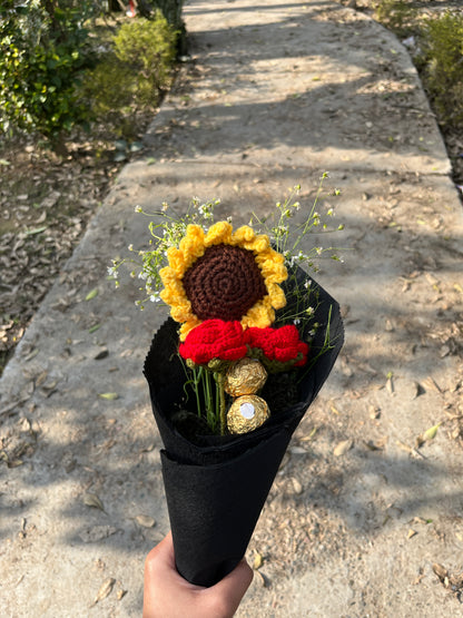 Crochet chocolate bouquet