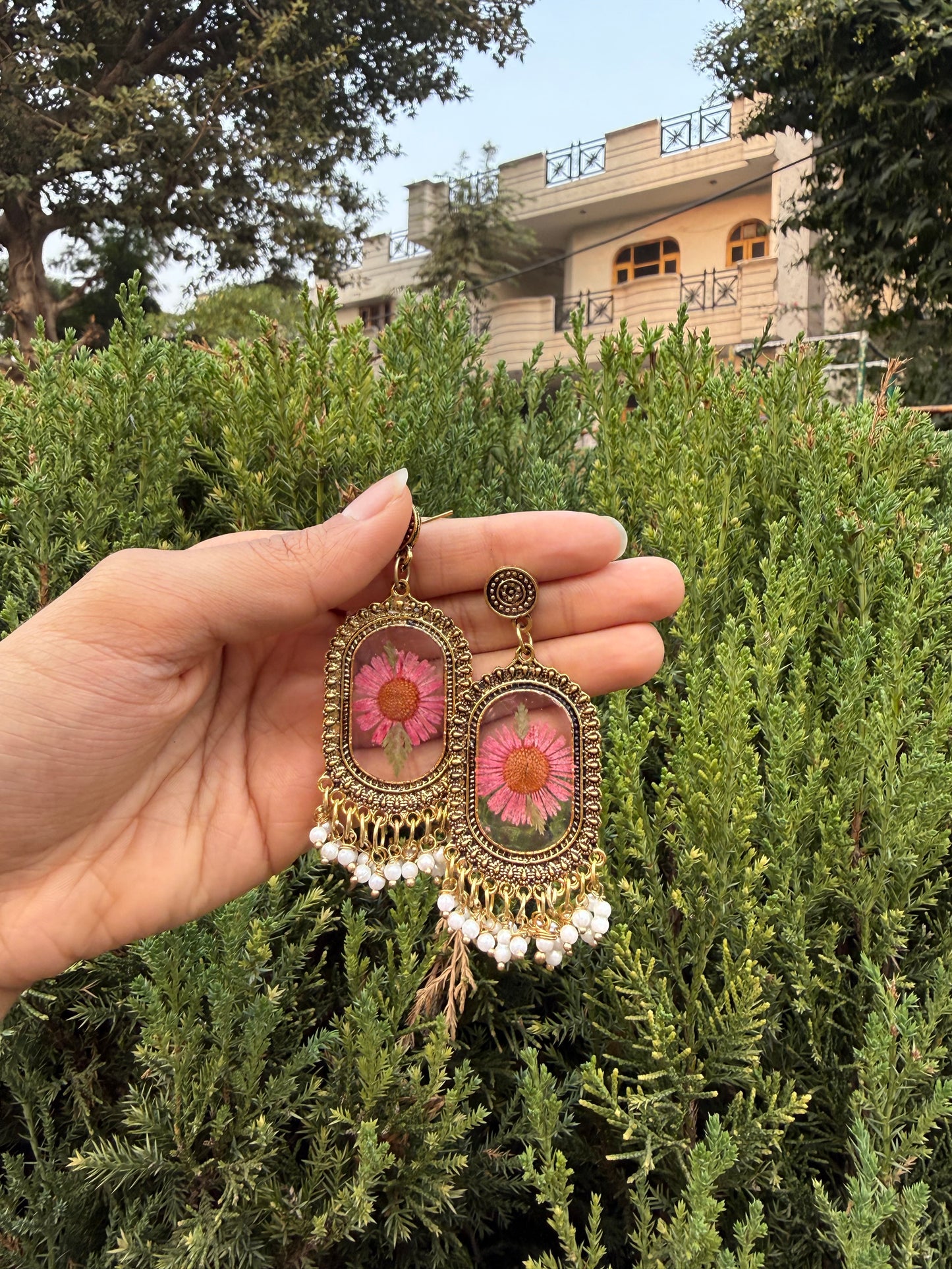 Prettiest aster jhumka ( without white beads )