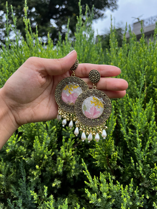 Elegant pearl jhumka