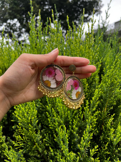 Golden garden jhumkas