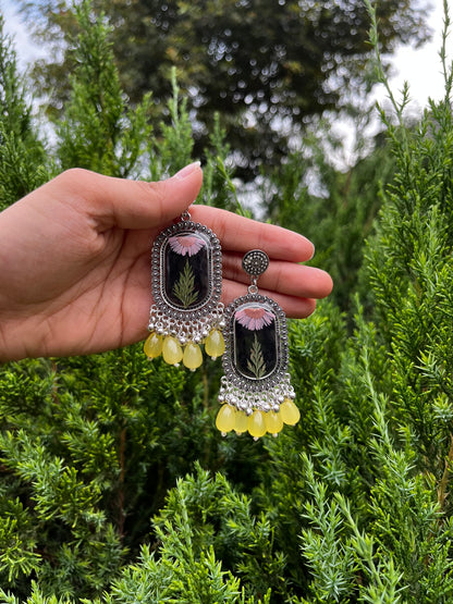 Lemon fern jhumka