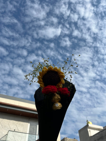 Crochet chocolate bouquet