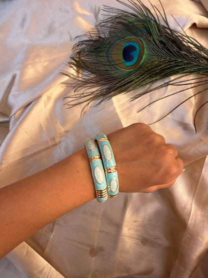 Gorg blue enamel bangle