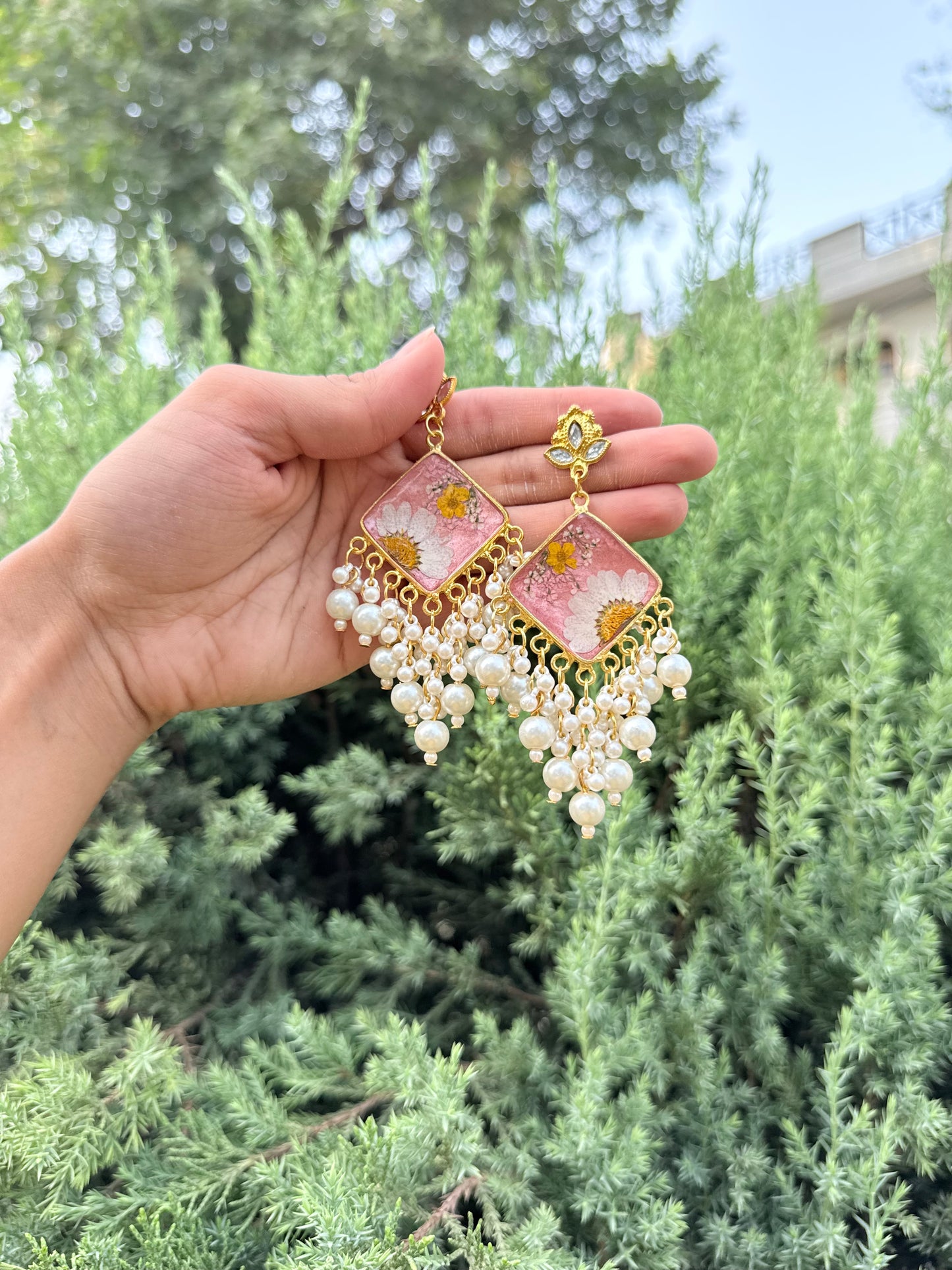 Prettiest pearl Kashmiri jhumka