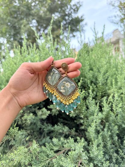 Elegant green breath jhumka