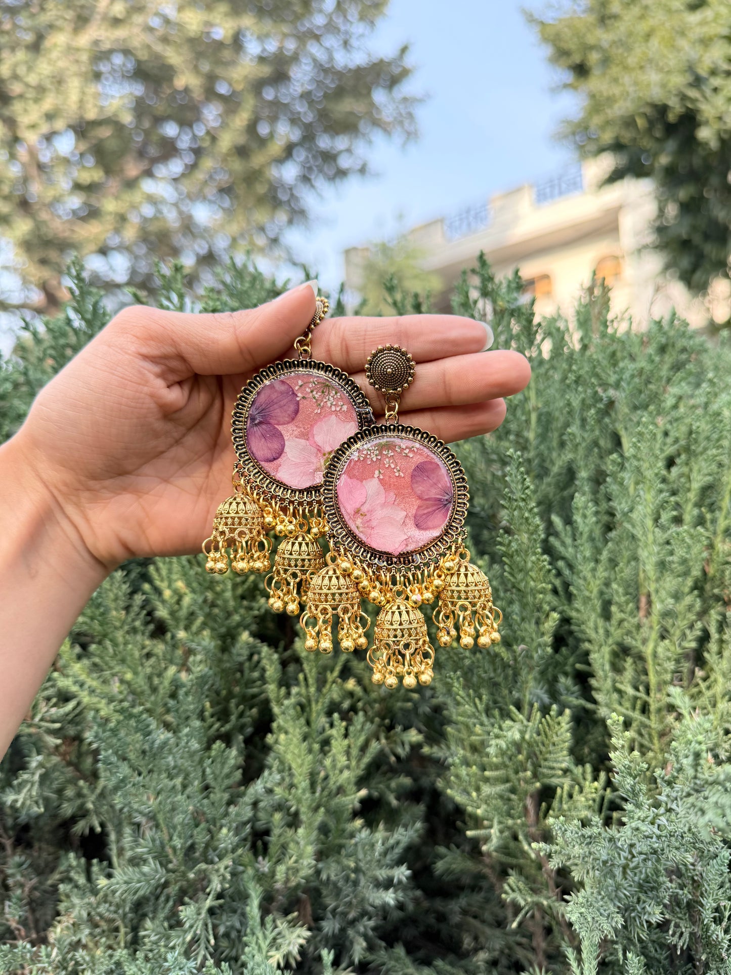 Noorani gulab jhumkas