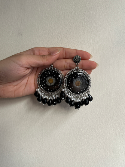 Elegant black jhumka ( without black beads)