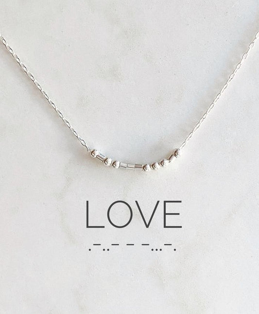 Morse code necklace