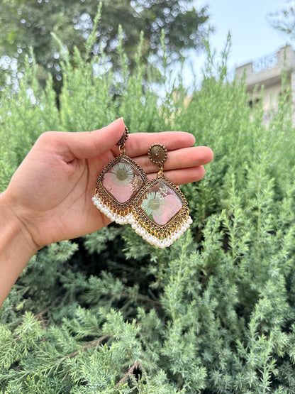 Elegant garden jhumkas