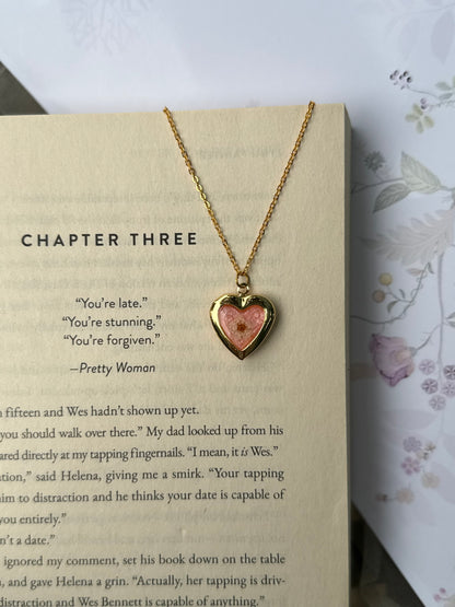 Cherry heart locket