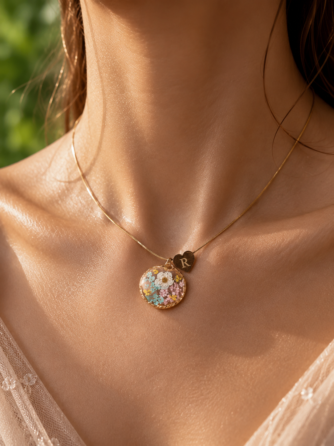 Ophelia initial necklace