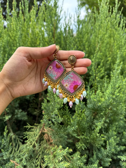 Raani pink jhumkas