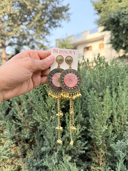 Gulaabi jhanjhar jhumka