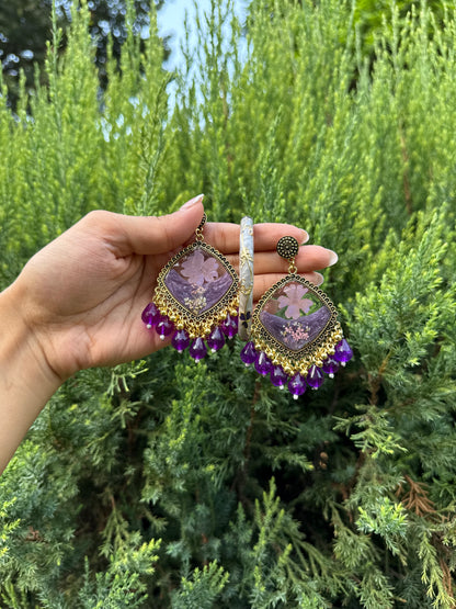 Lilac jhumka & bangle set
