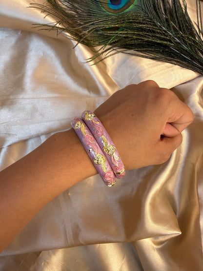 Elegant lilac bangles