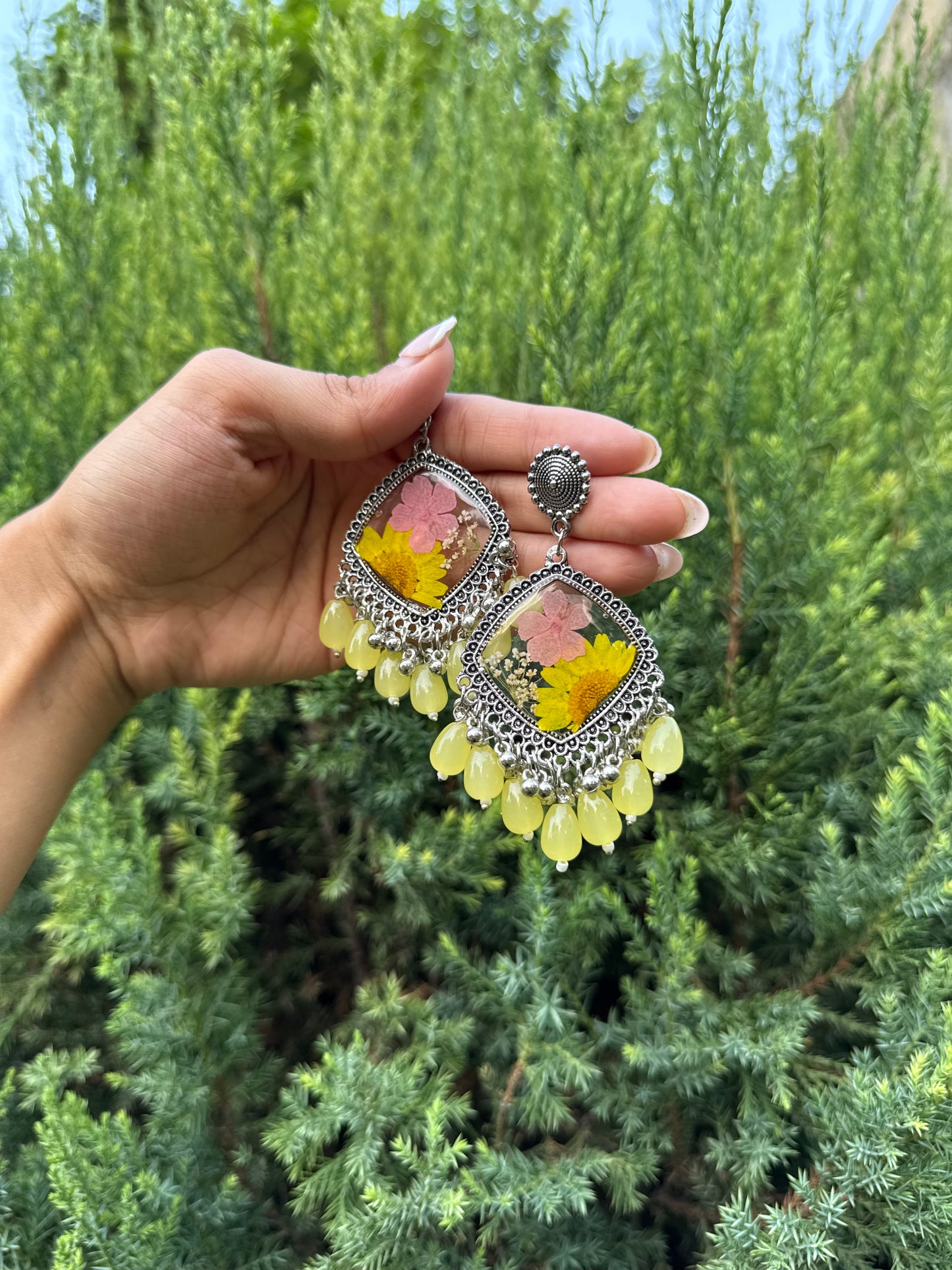 Butter yellow jhumka