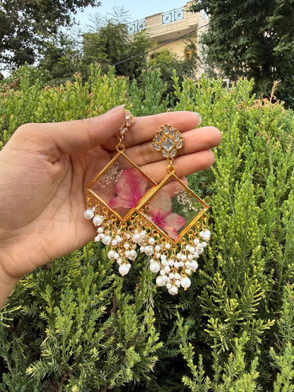 Elegant hydragea jhumkas