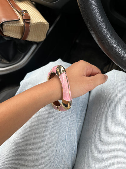 Luxe Cubic pink bangle