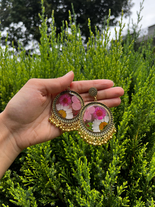 Golden garden jhumkas