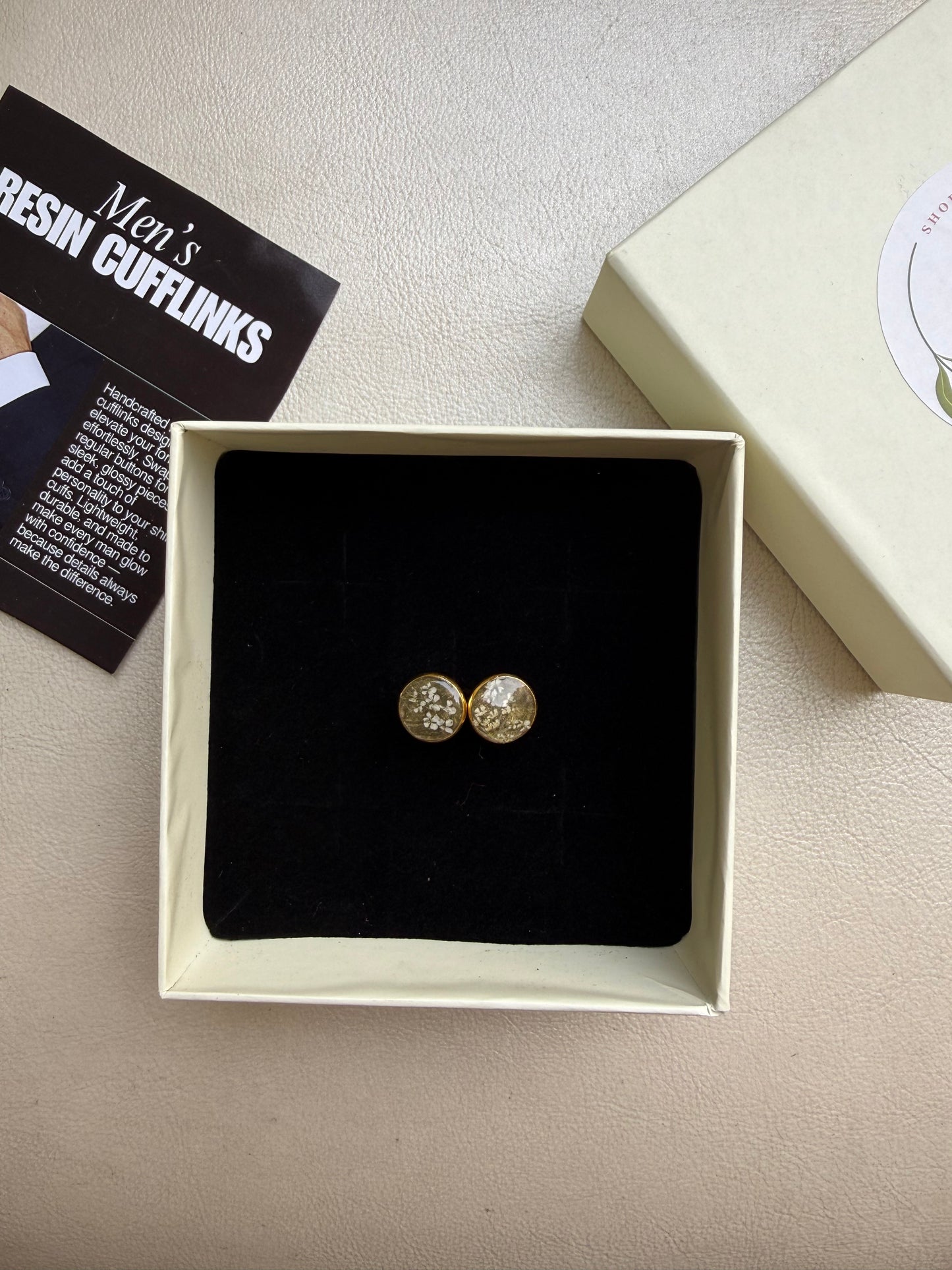 Crimson cufflinks