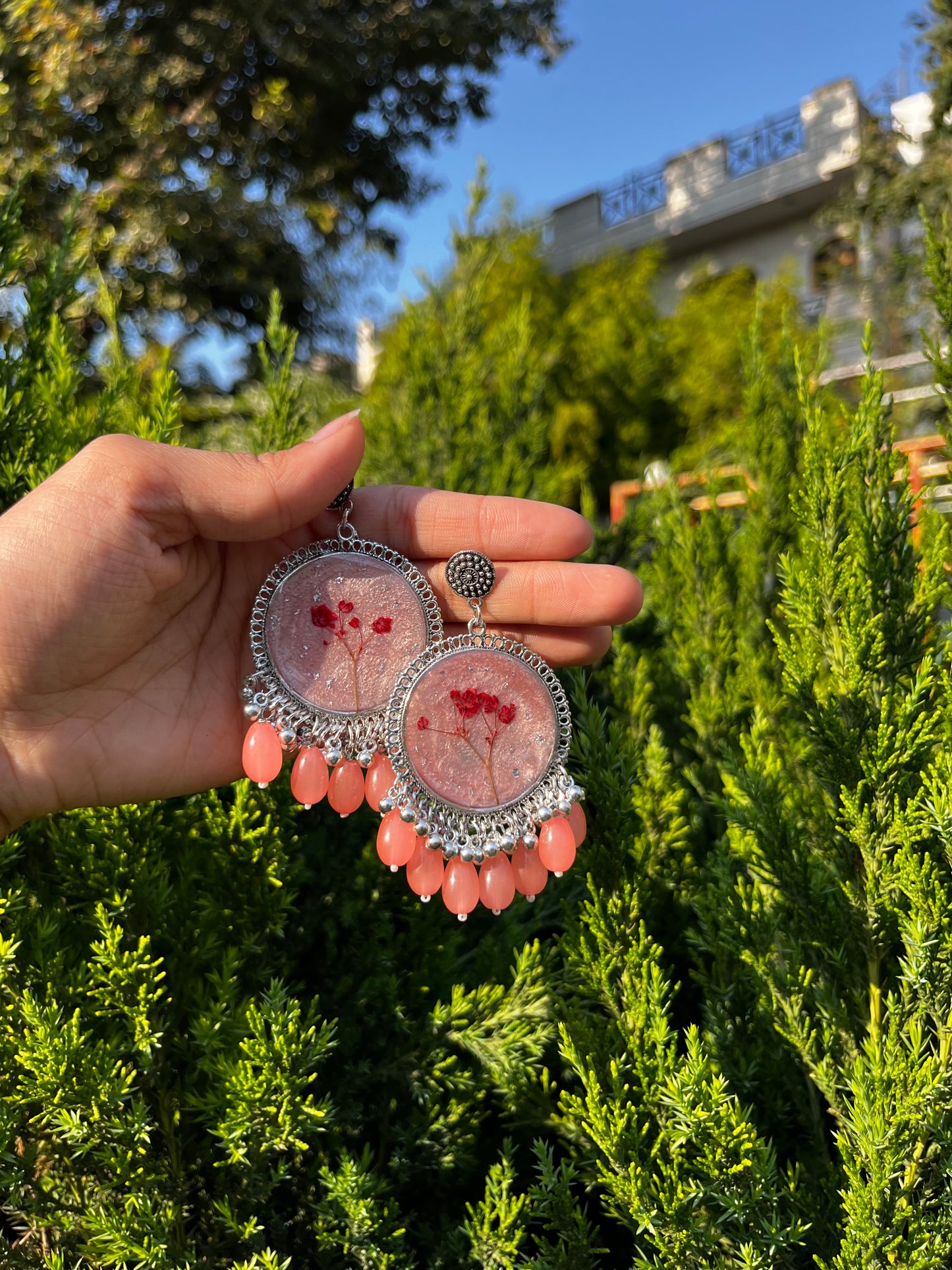 Flora Blush jhumka