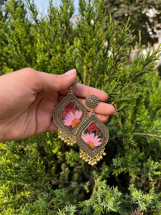 Elegant daisy flora jhumka