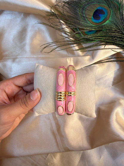 Prettiest pink enamel bangle