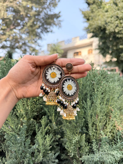 Black noor kashmiri jhumkas