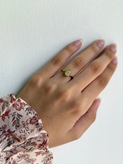 Yellow dainty ring
