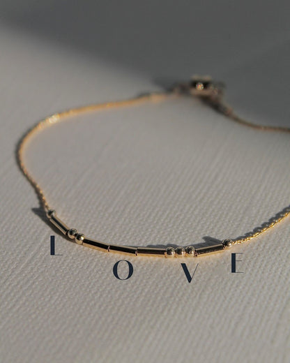 Morse code bond bracelet