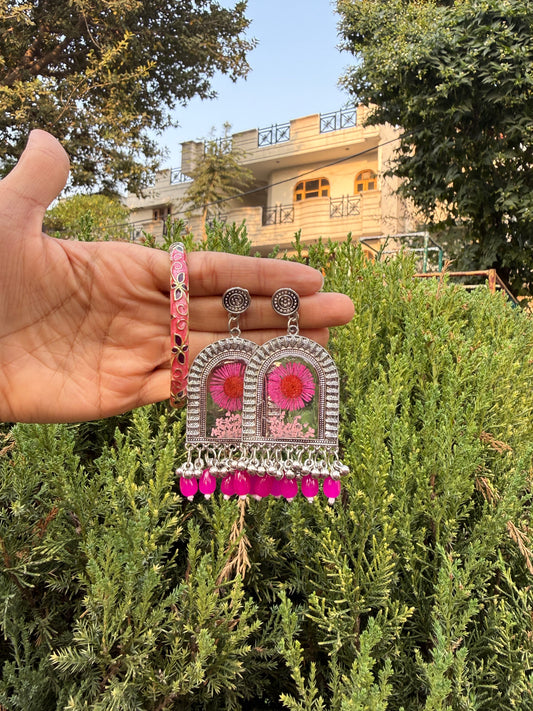 Raani jhumka & bangle set