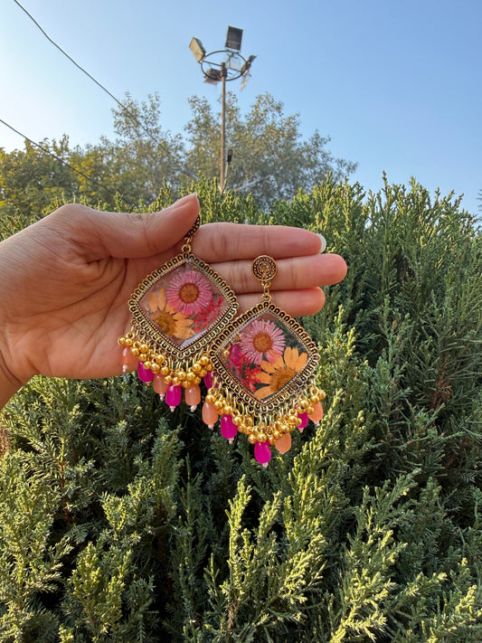 Prettiest orange mist jhumkay