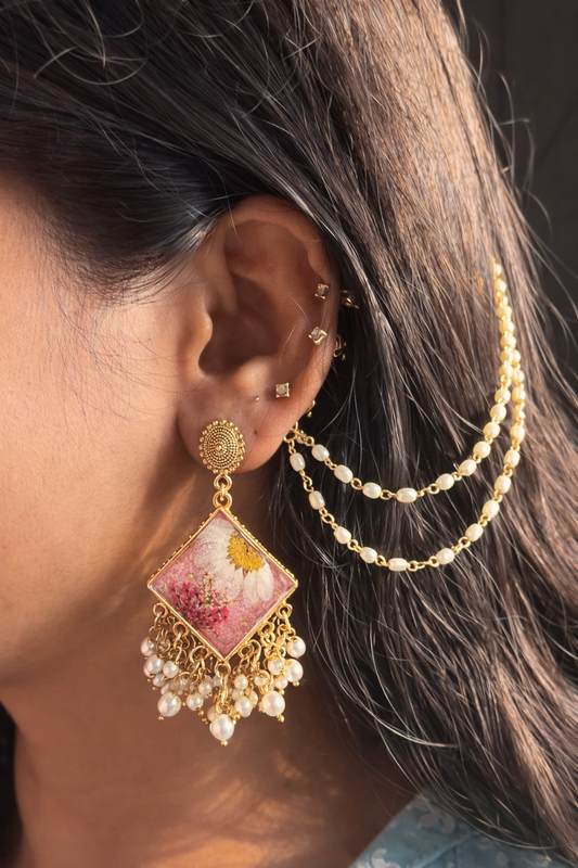 Phoolkari ear cuff Jhumka