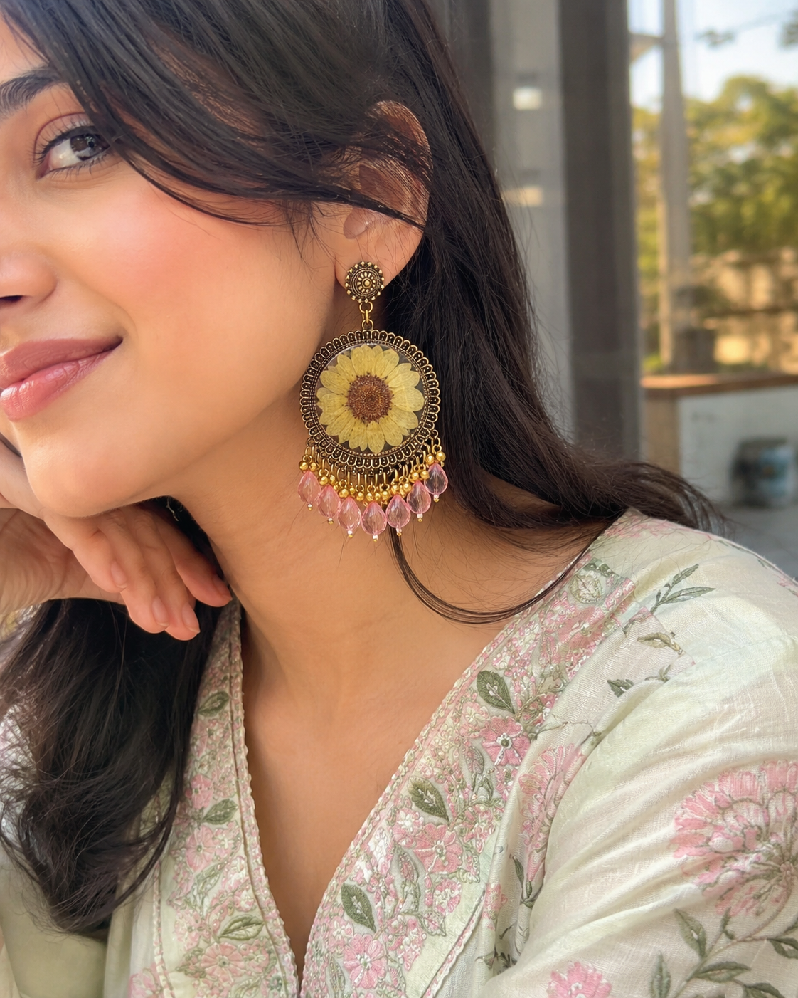 Sunflower jhumkas