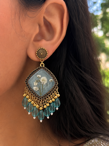 Elegant green breath jhumka