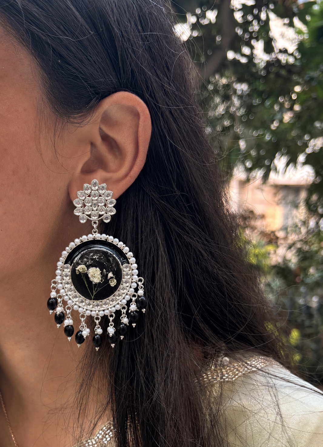 Royal black breath Jhumka