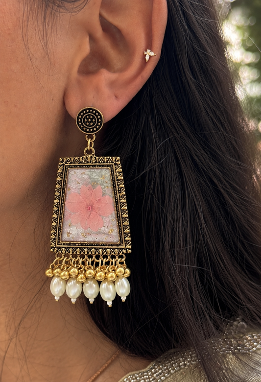 Cherry pearl jhumka