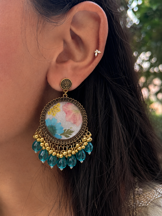 Blue fairy jhumka