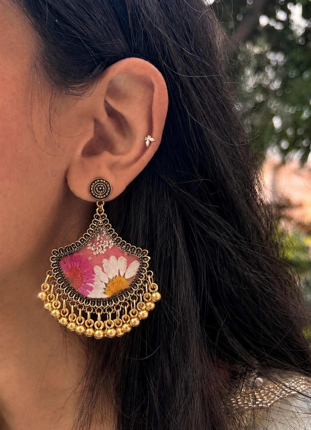 Garden jhumkas