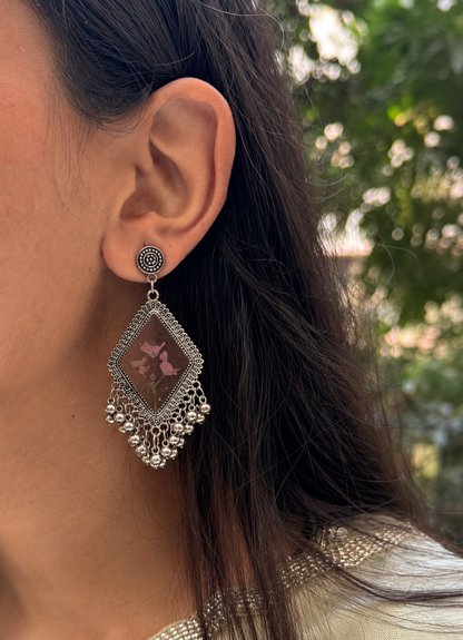 Oxidised fleure jhumka